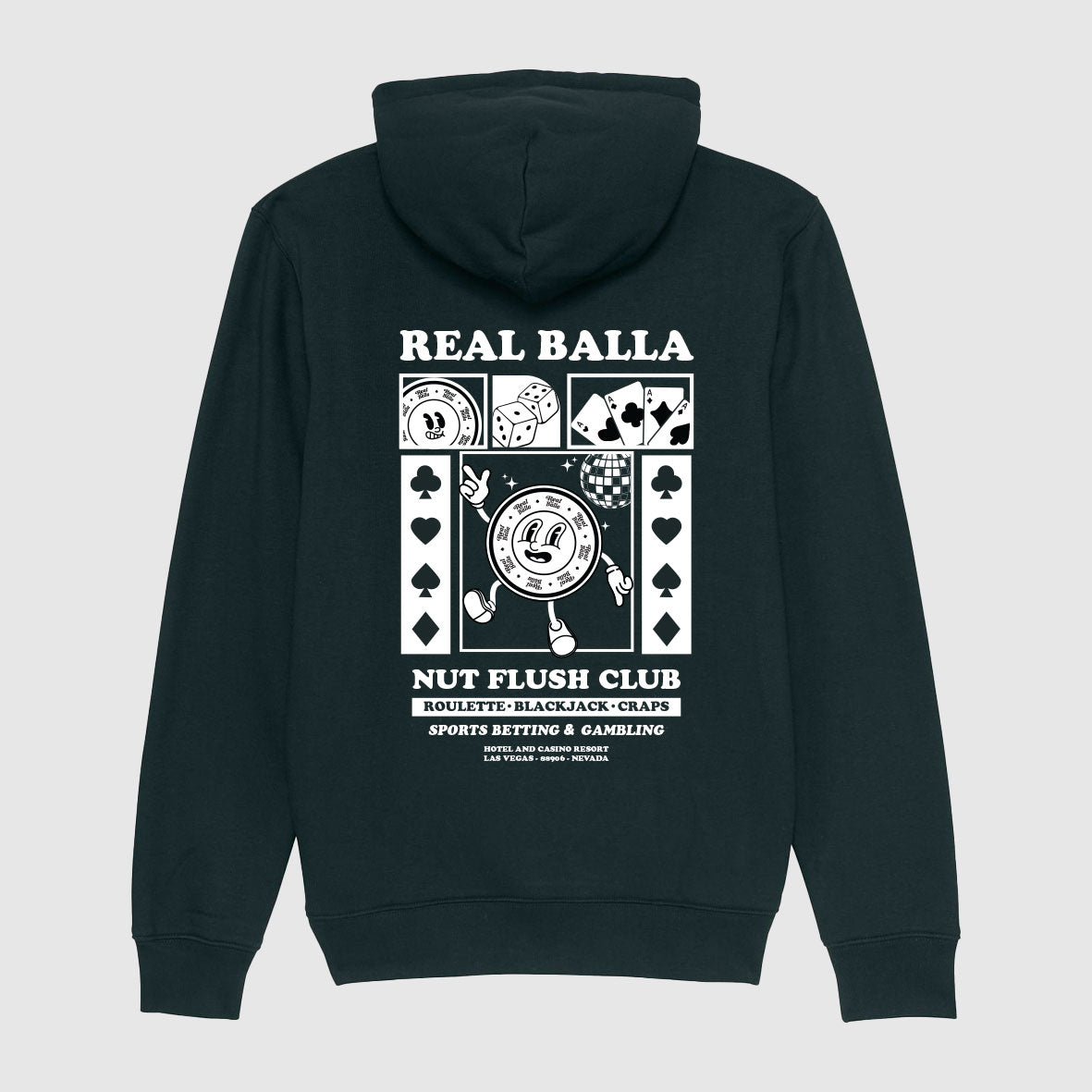 Hoodie Nut Flush Club - Noir