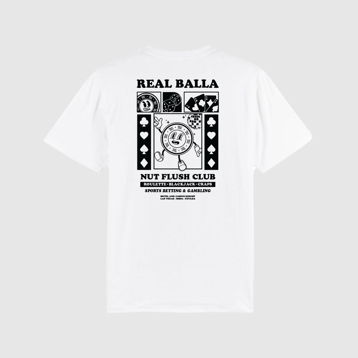 T-shirt Nut Flush Club - Blanc