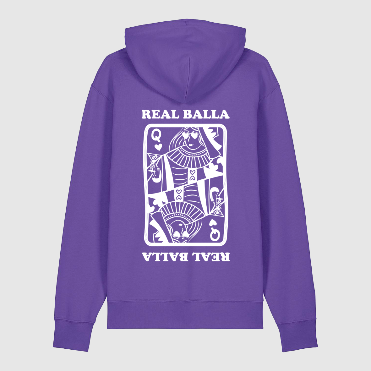 Hoodie Queen Balla velours Blanc