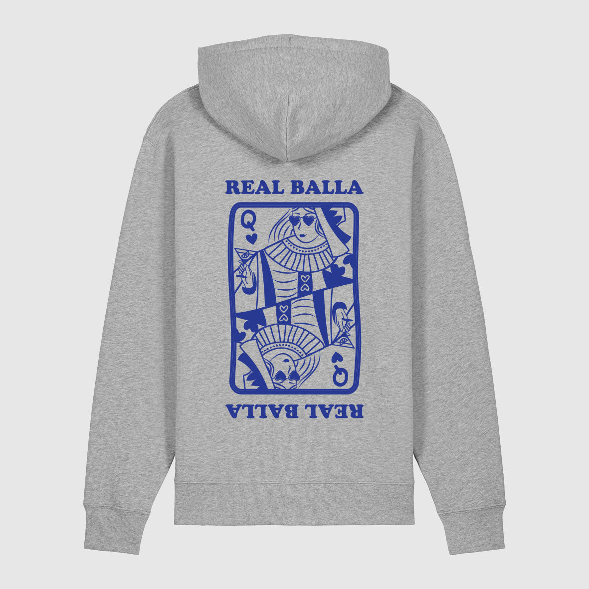 Hoodie Queen Balla velours Bleu