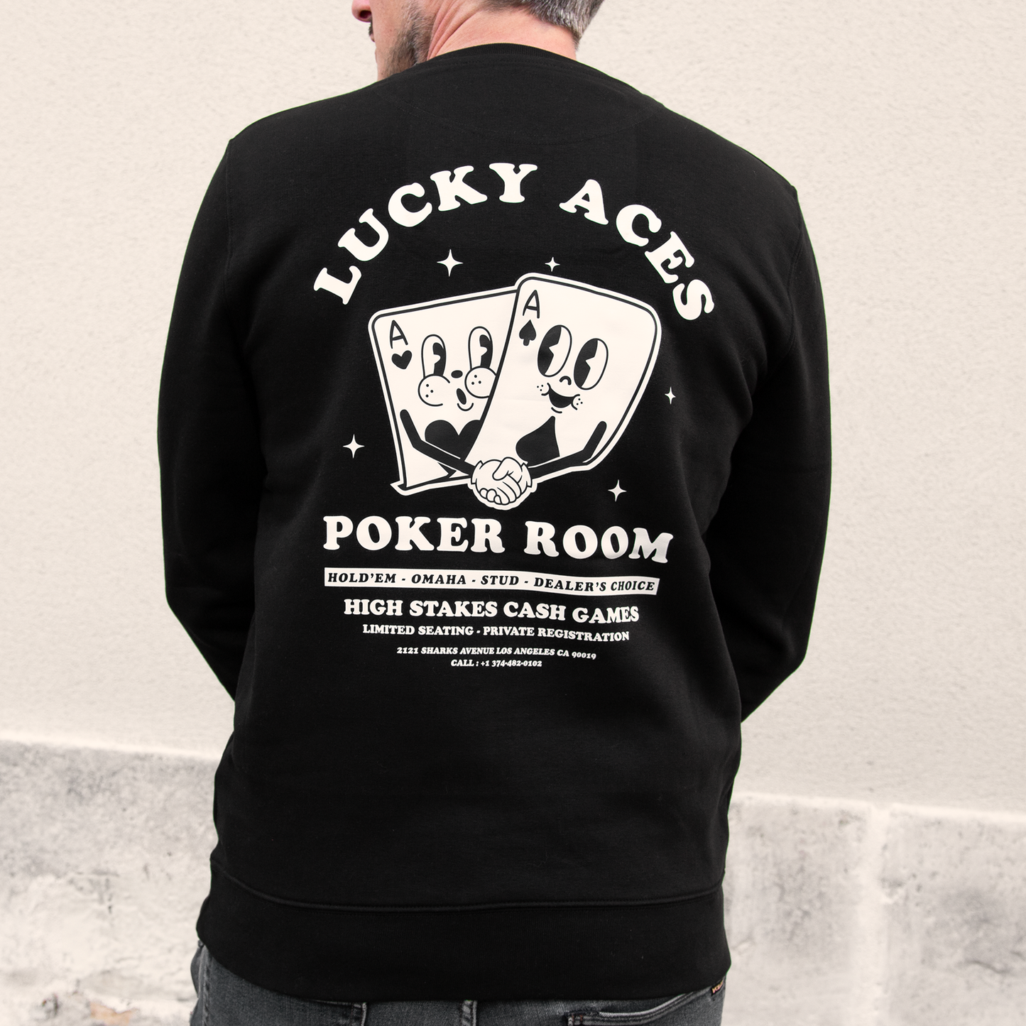 Sweat Lucky-aces - Noir
