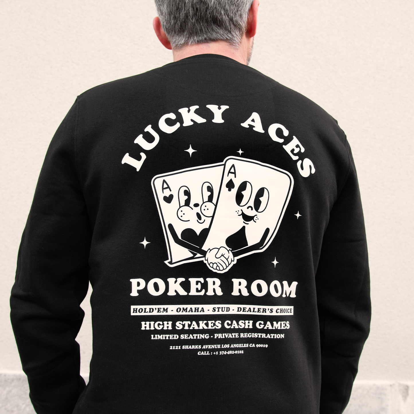 Sweat Lucky-aces - Noir