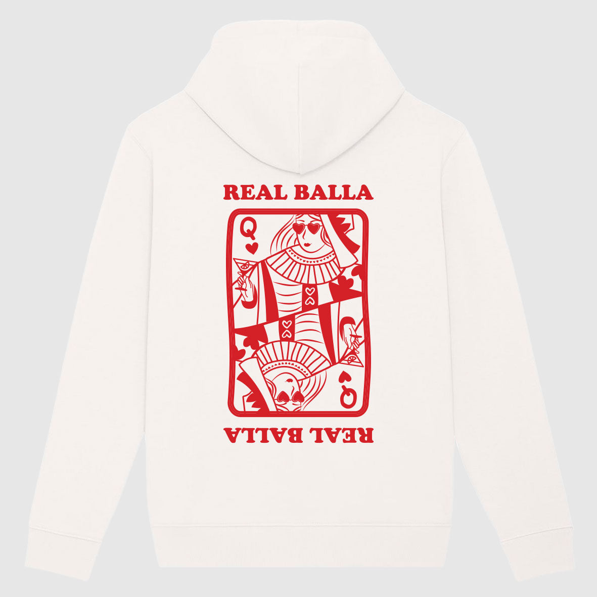 Hoodie Queen Balla velours Rouge