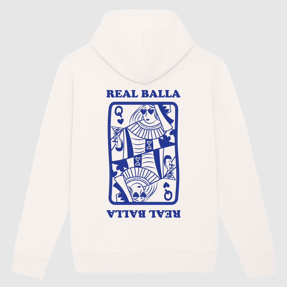 Hoodie Queen Balla velours Bleu