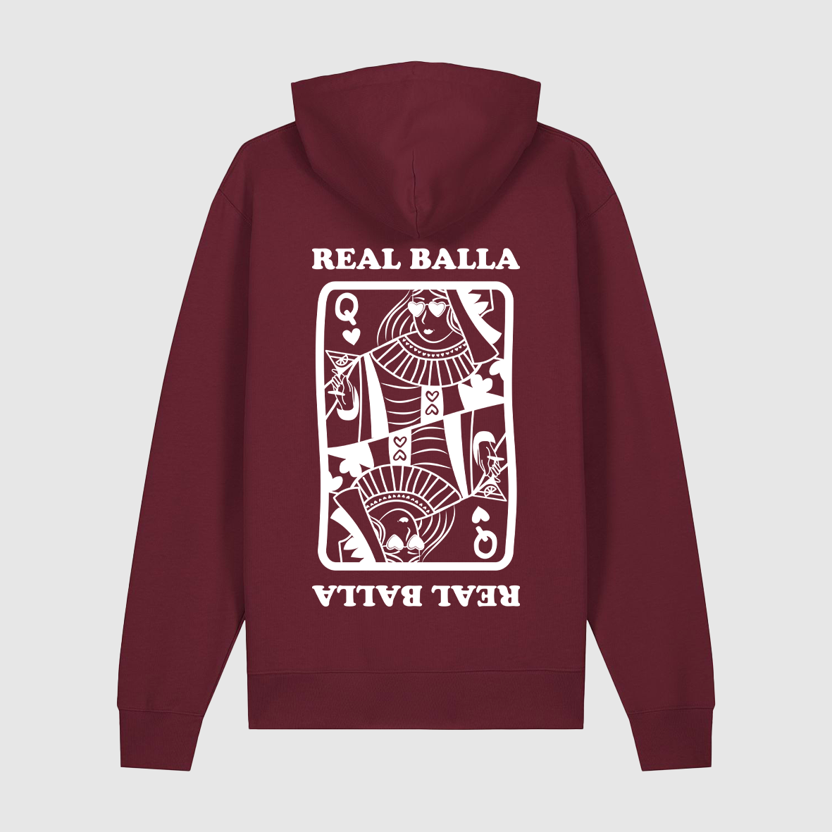 Hoodie Queen Balla velours Blanc