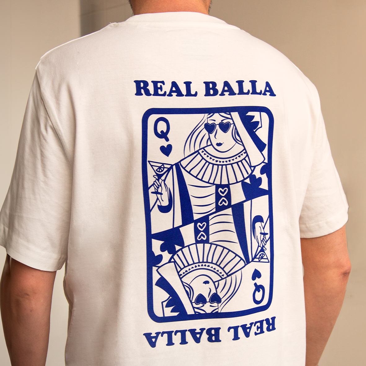 T-shirt Queen Balla velours Bleu