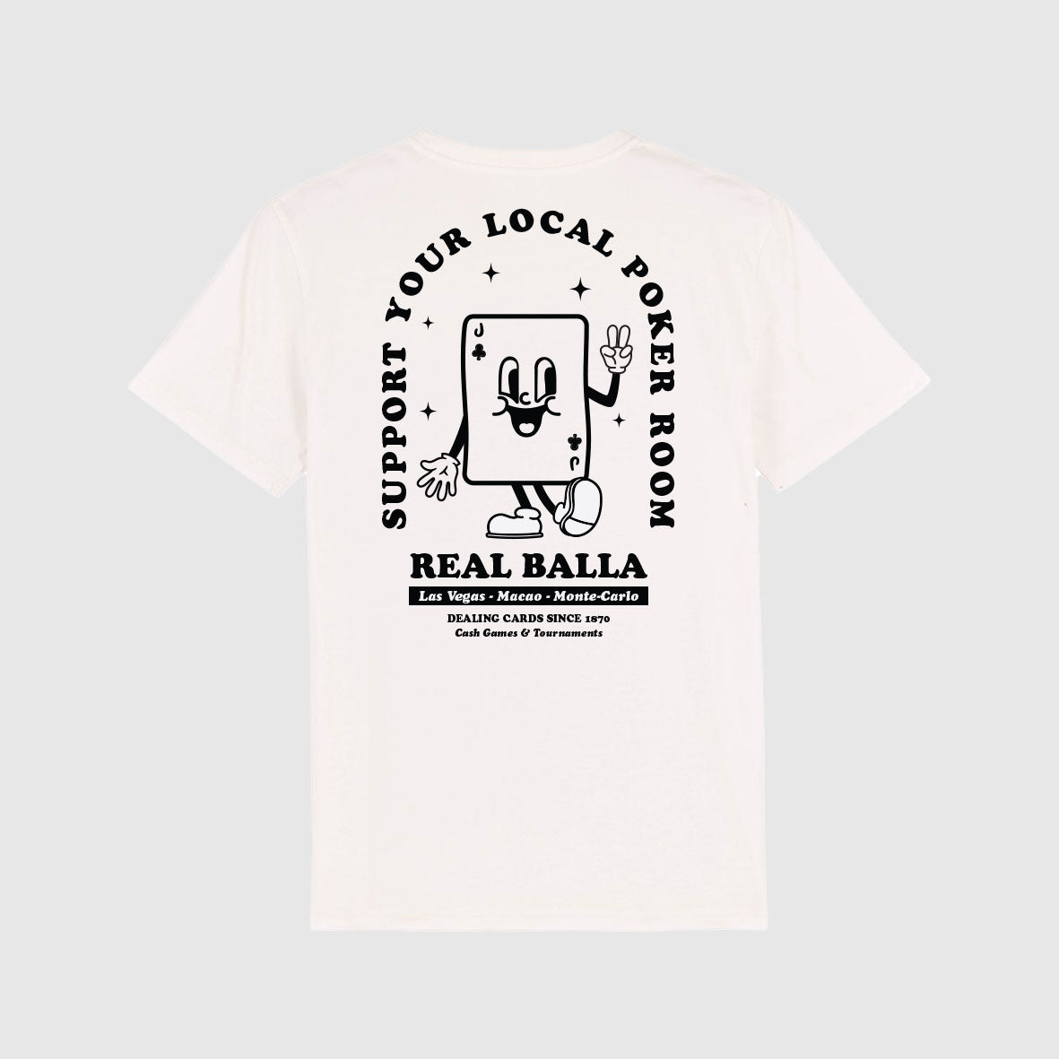T-shirt Support your local poker room - Off White