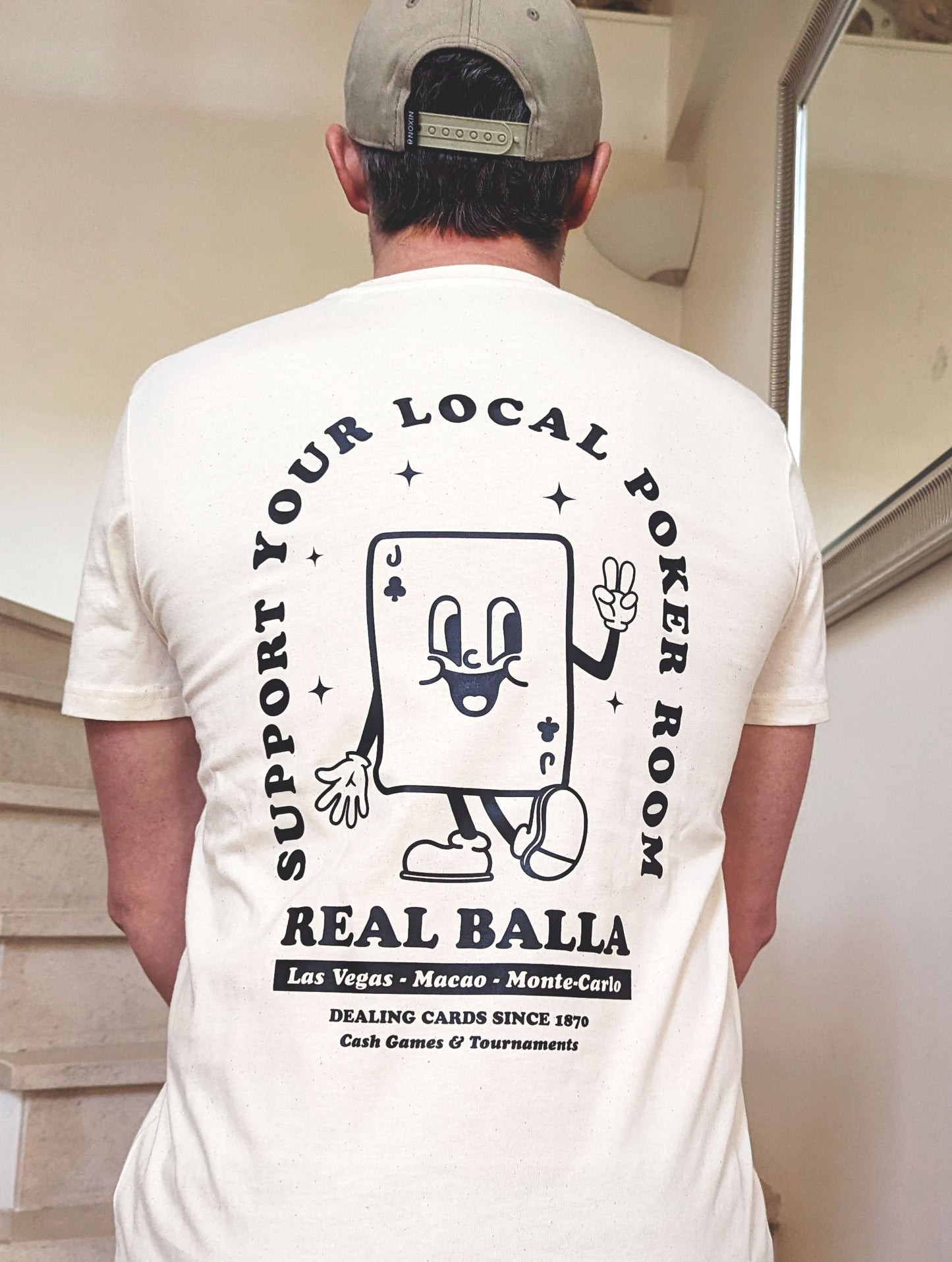 T-shirt Support your local poker room - Off White
