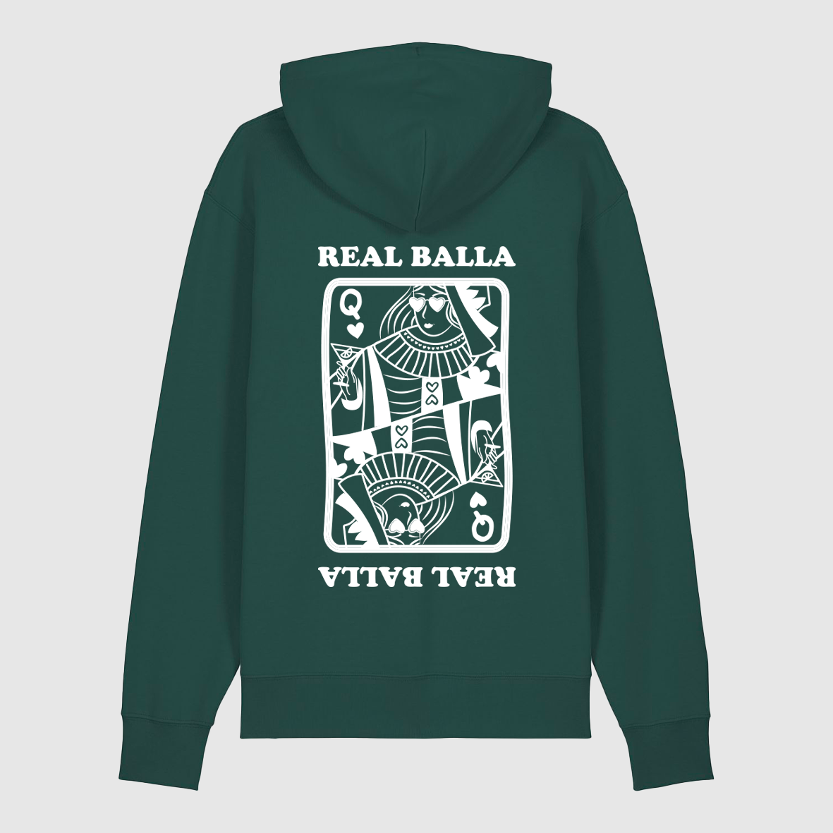 Hoodie Queen Balla velours Blanc