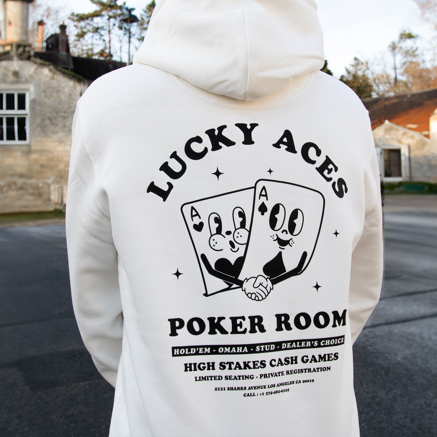 Hoodie Lucky-aces - Off White