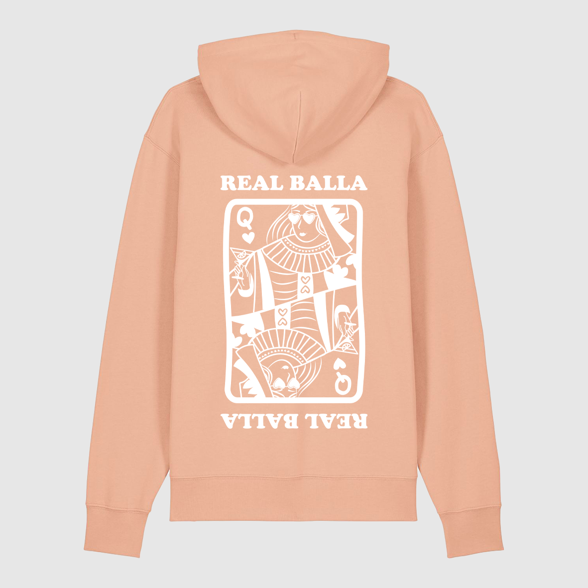 Hoodie Queen Balla velours Blanc