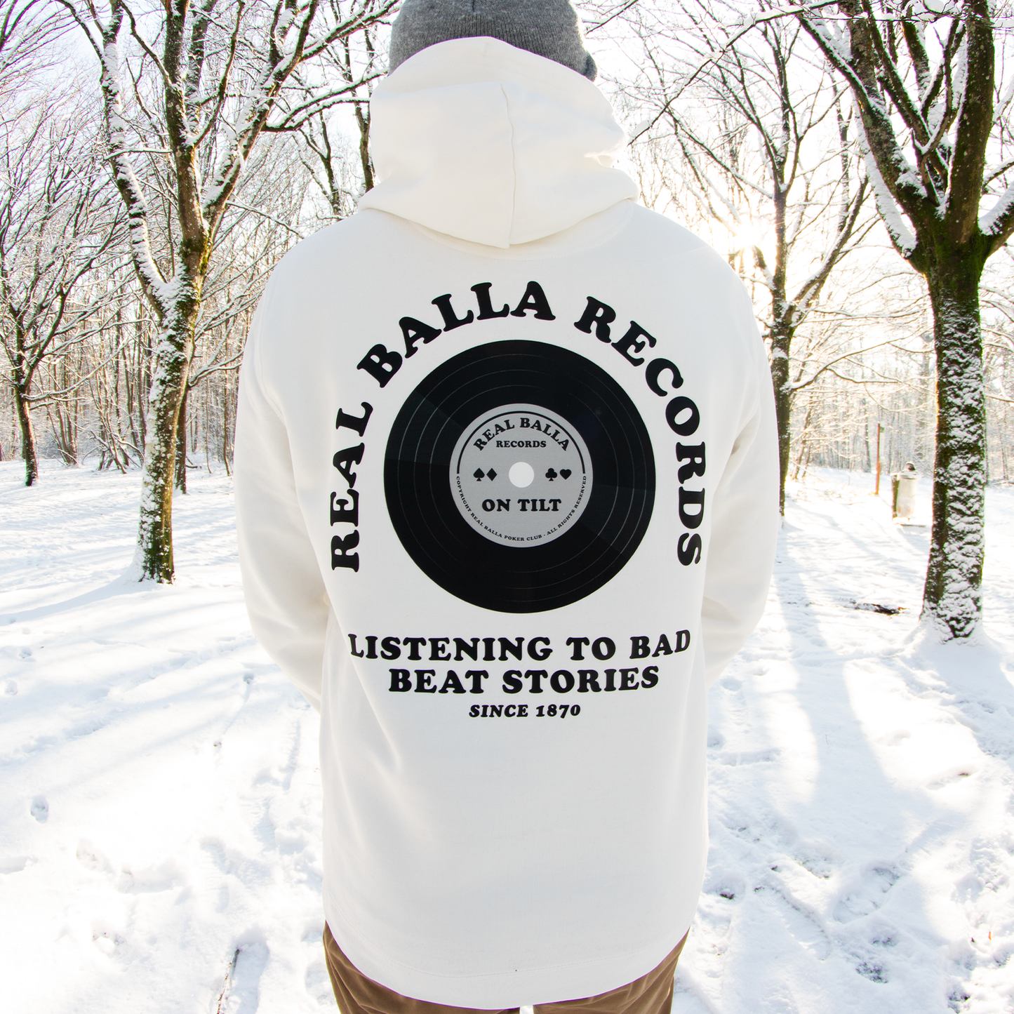 Hoodie Real Balla records - Off White