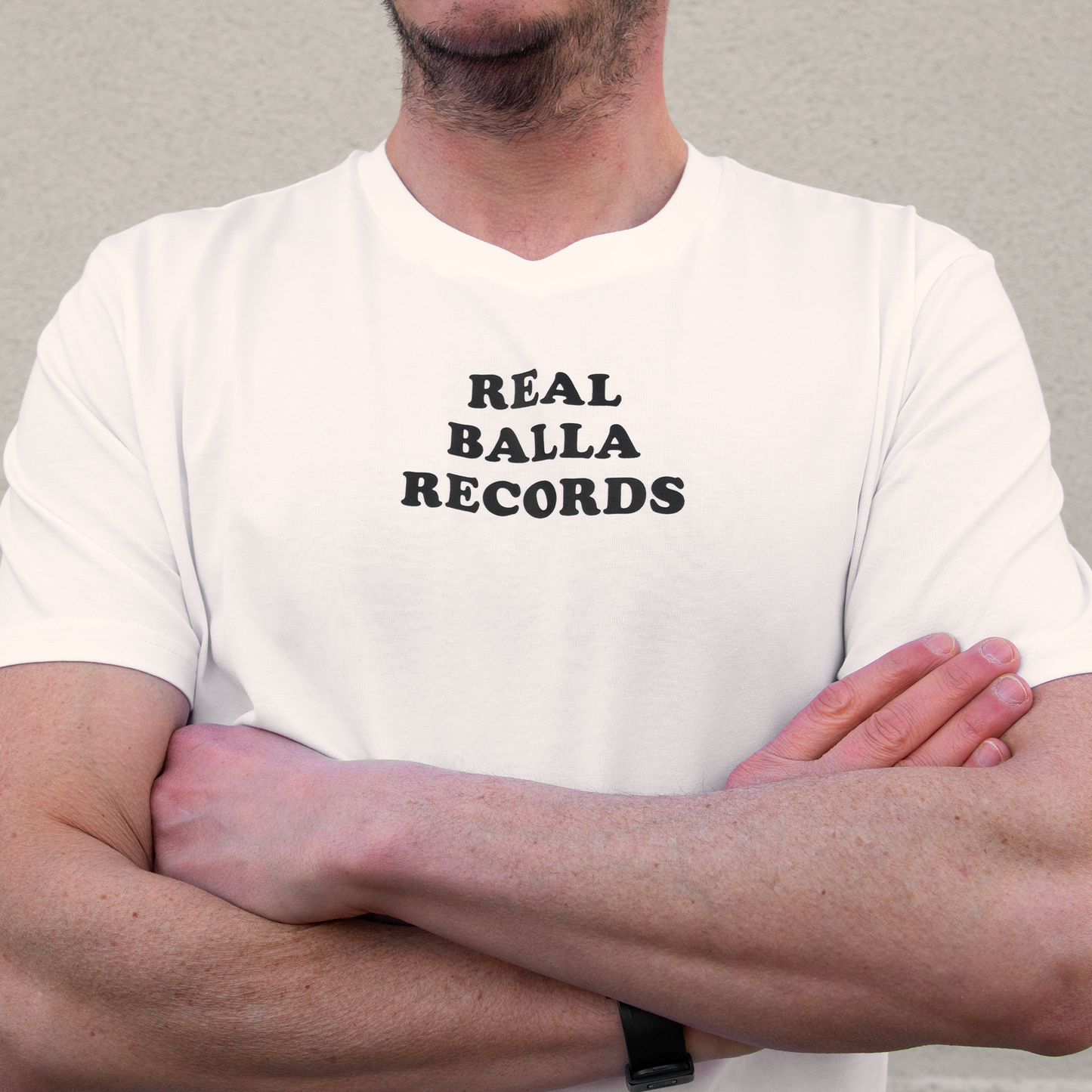 T-shirt Real balla records - Off White