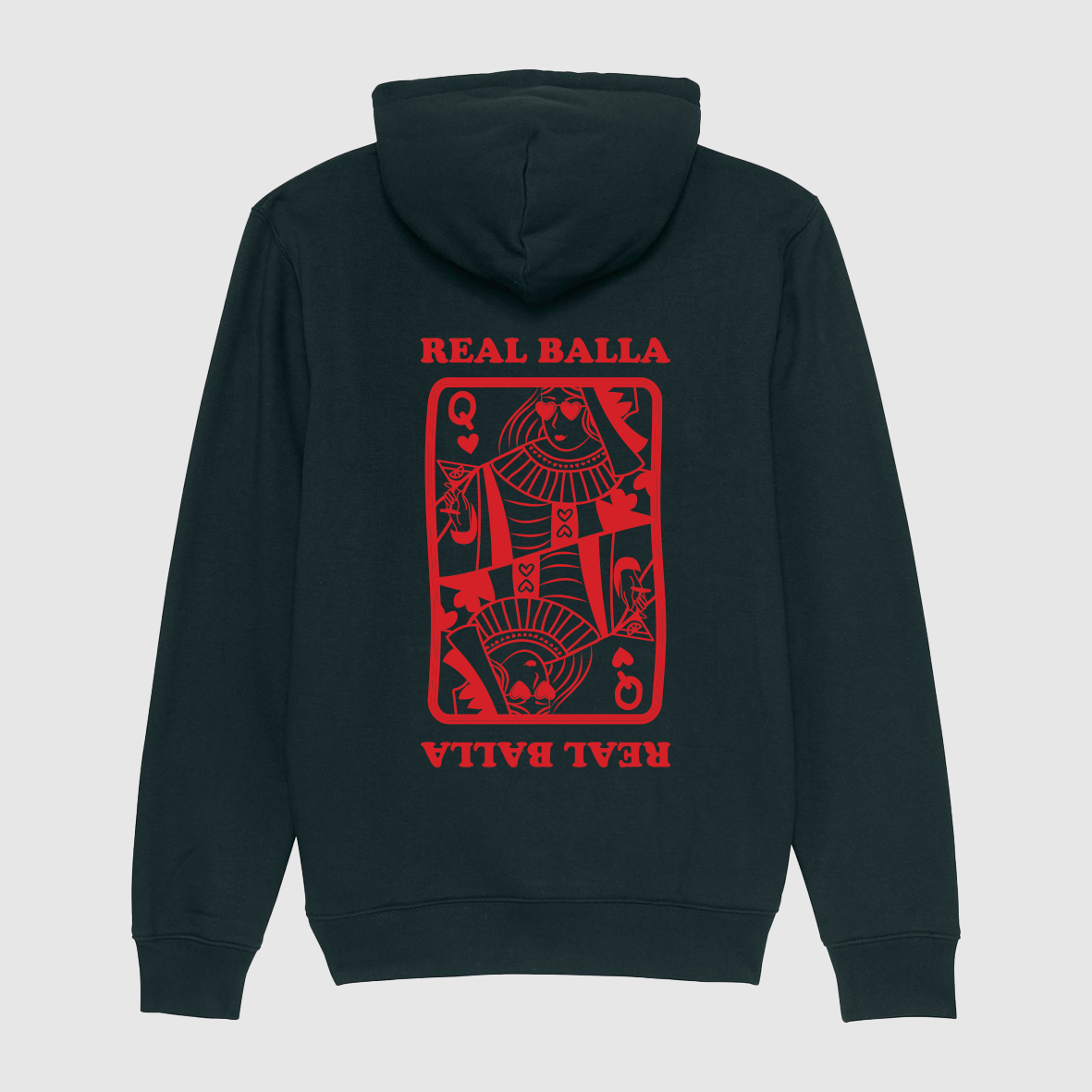 Hoodie Queen Balla velours Rouge