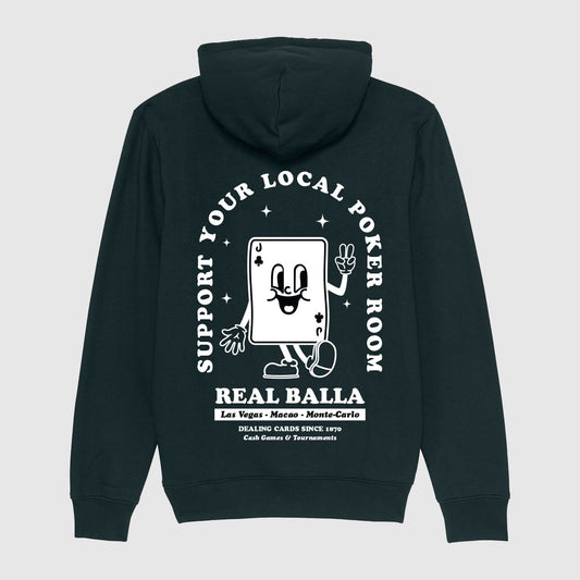 Hoodie Support your local poker room - Noir
