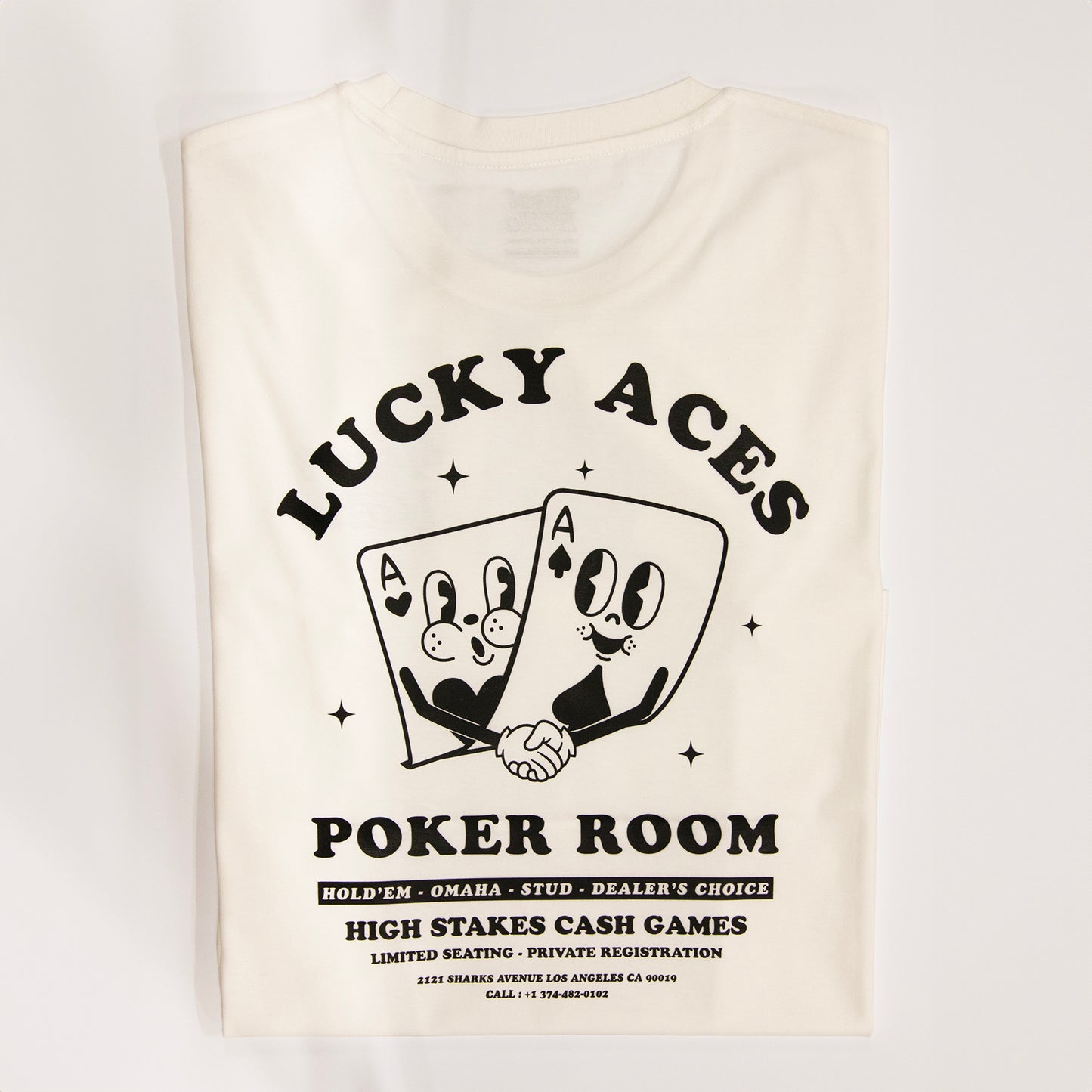 T-shirt Lucky Aces - Off White