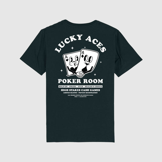 T-shirt Lucky Aces - Noir