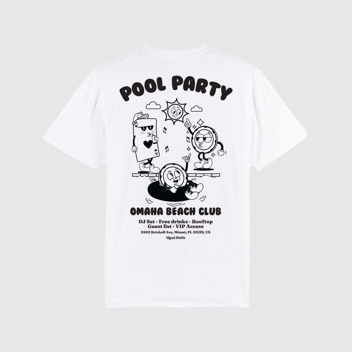 T-shirt Pool Party - Blanc