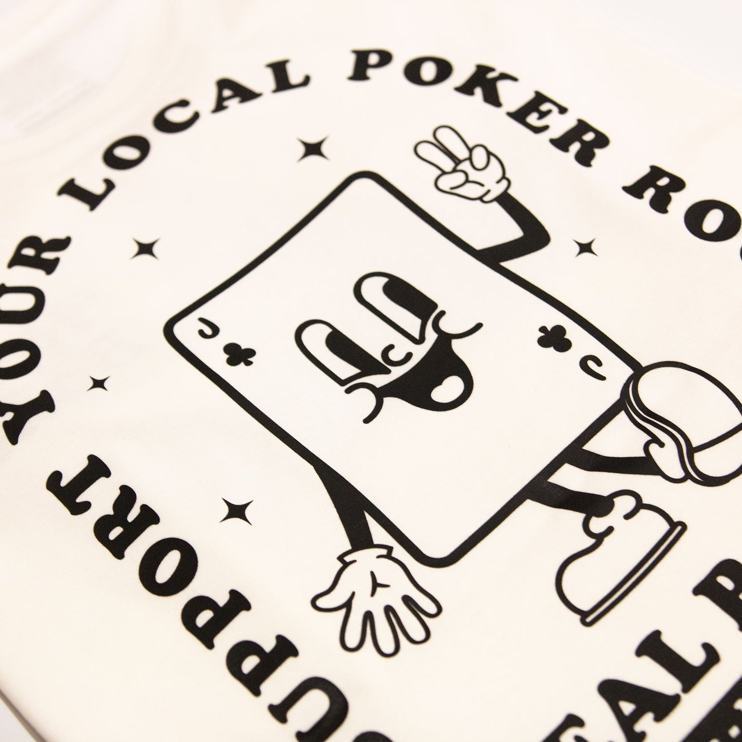 T-shirt Support your local poker room - Off White