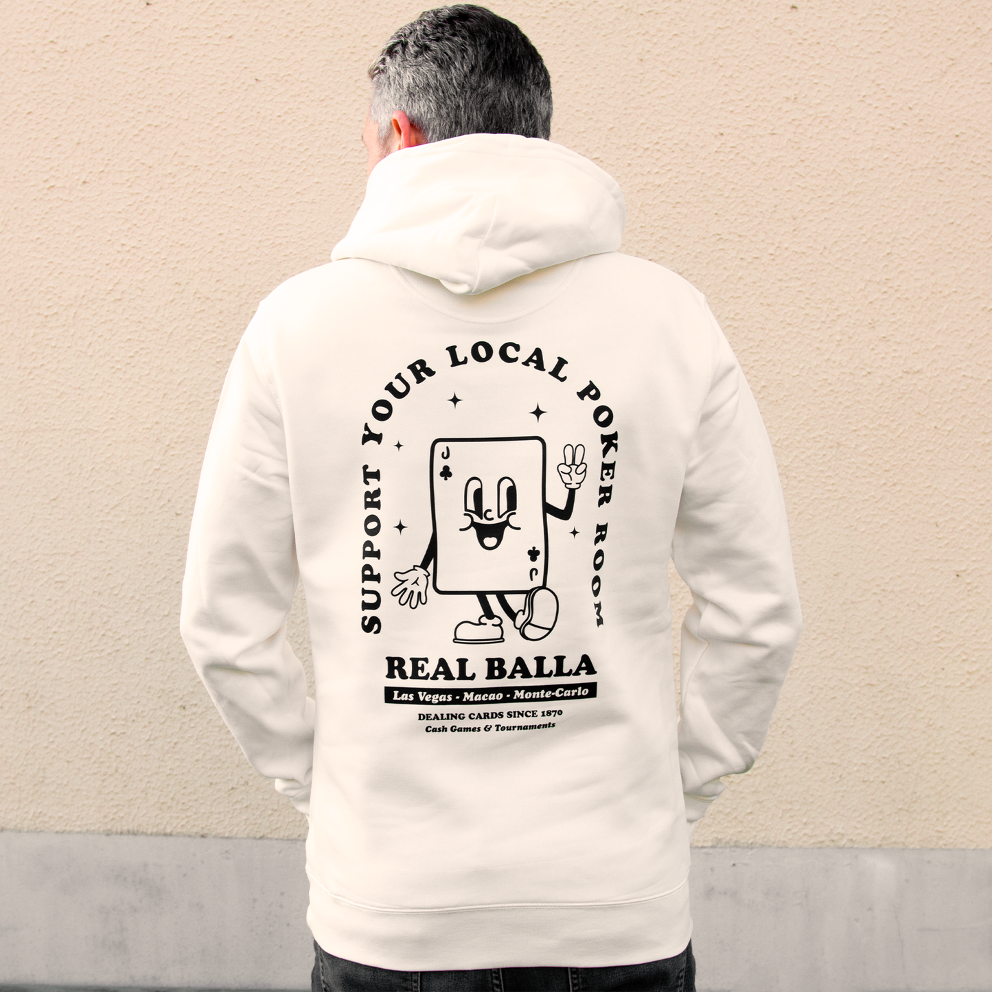 Hoodie Support your local poker room - Off White